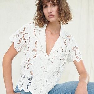 NWT Saylor Nan crochet top